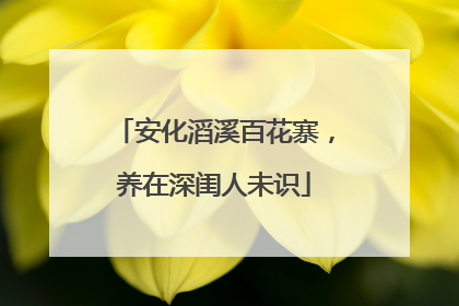 安化滔溪百花寨，养在深闺人未识
