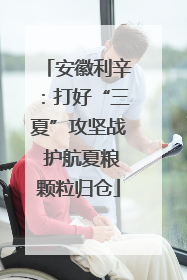 安徽利辛：打好“三夏”攻坚战 护航夏粮颗粒归仓
