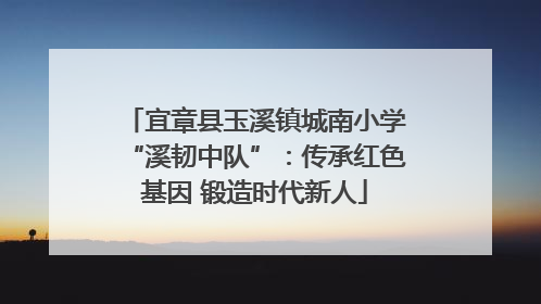 宜章县玉溪镇城南小学“溪韧中队”：传承红色基因 锻造时代新人