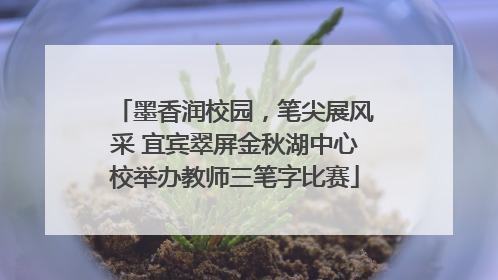 墨香润校园，笔尖展风采 宜宾翠屏金秋湖中心校举办教师三笔字比赛