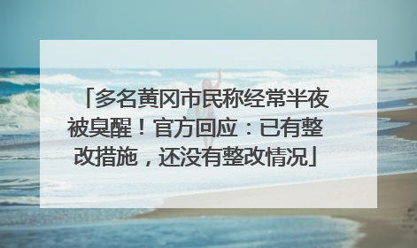 多名黄冈市民称经常半夜被臭醒！官方回应：已有整改措施，还没有整改情况
