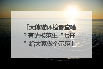大熊猫体检都查啥？有请模范生“七仔”给大家做个示范