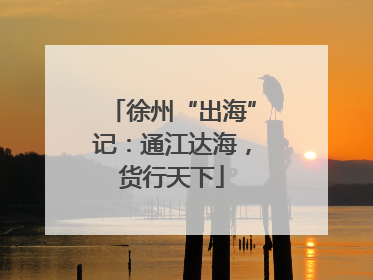 徐州“出海”记：通江达海，货行天下