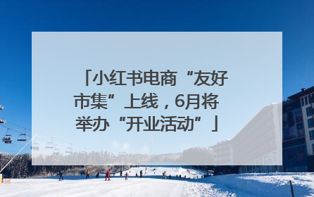 小红书电商“友好市集”上线，6月将举办“开业活动”