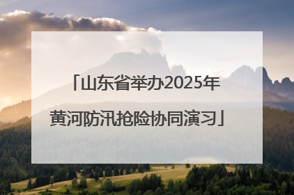 山东省举办2025年黄河防汛抢险协同演习
