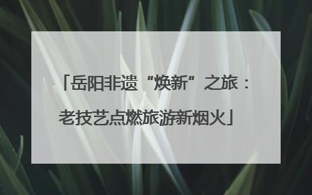 岳阳非遗“焕新”之旅：老技艺点燃旅游新烟火