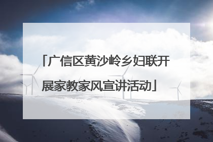 广信区黄沙岭乡妇联开展家教家风宣讲活动