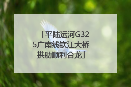平陆运河G325广南线钦江大桥拱肋顺利合龙