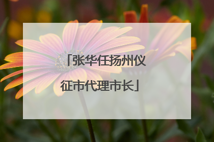 张华任扬州仪征市代理市长