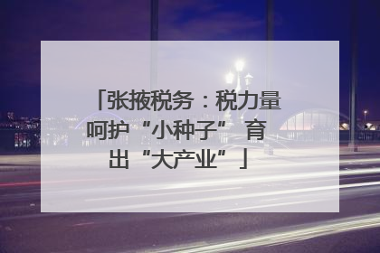 张掖税务：税力量呵护“小种子” 育出“大产业”