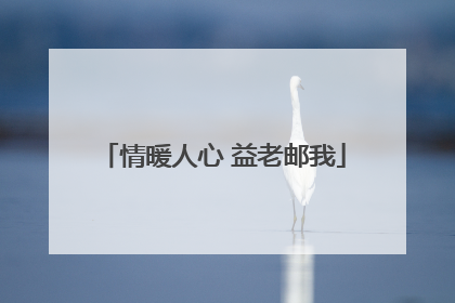 情暖人心 益老邮我