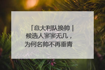 意大利队换帅｜候选人寥寥无几，为何名帅不再垂青“蓝衣军团”？