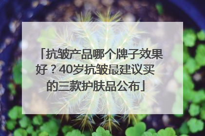 抗皱产品哪个牌子效果好？40岁抗皱最建议买的三款护肤品公布