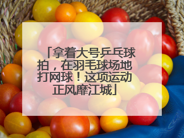 拿着大号乒乓球拍，在羽毛球场地打网球！这项运动正风靡江城