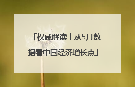 权威解读丨从5月数据看中国经济增长点