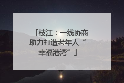 枝江：一线协商助力打造老年人“幸福港湾”