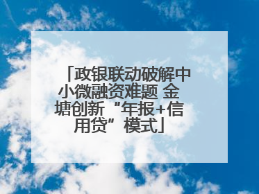 政银联动破解中小微融资难题 金塘创新“年报+信用贷”模式