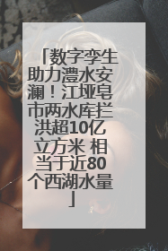 数字孪生助力澧水安澜！江垭皂市两水库拦洪超10亿立方米 相当于近80个西湖水量