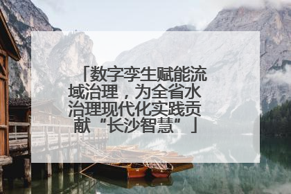 数字孪生赋能流域治理，为全省水治理现代化实践贡献“长沙智慧”