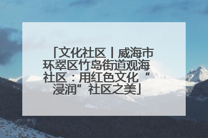 文化社区丨威海市环翠区竹岛街道观海社区：用红色文化“浸润”社区之美