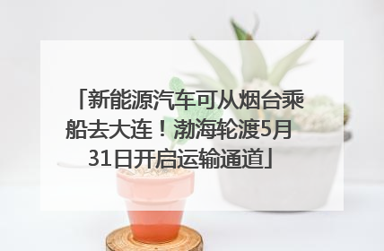 新能源汽车可从烟台乘船去大连！渤海轮渡5月31日开启运输通道