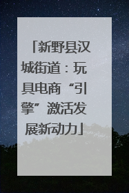 新野县汉城街道：玩具电商“引擎”激活发展新动力