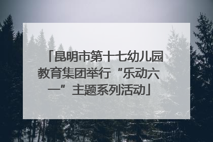 昆明市第十七幼儿园教育集团举行“乐动六一”主题系列活动