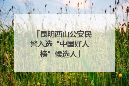 昆明西山公安民警入选“中国好人榜”候选人