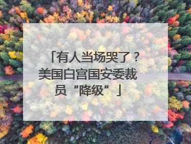 有人当场哭了？美国白宫国安委裁员“降级”