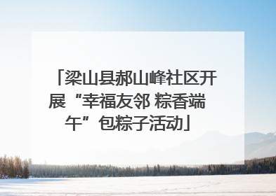 梁山县郝山峰社区开展“幸福友邻 粽香端午”包粽子活动