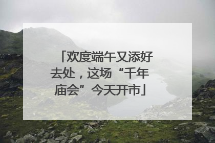 欢度端午又添好去处，这场“千年庙会”今天开市