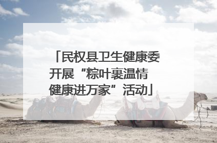 民权县卫生健康委开展“粽叶裹温情 健康进万家”活动