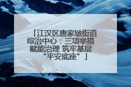 江汉区唐家墩街道综治中心：三项举措赋能治理 筑牢基层“平安底座”