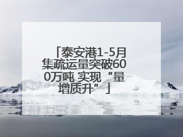 泰安港1-5月集疏运量突破600万吨 实现“量增质升”