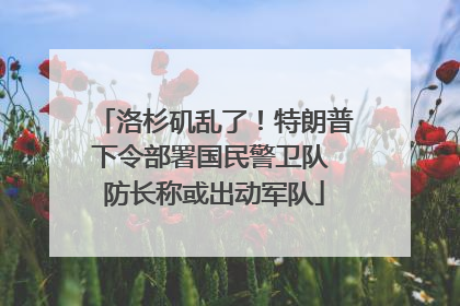 洛杉矶乱了！特朗普下令部署国民警卫队 防长称或出动军队