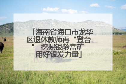 海南省海口市龙华区退休教师再“登台” 挖掘银龄富矿 用好银发力量