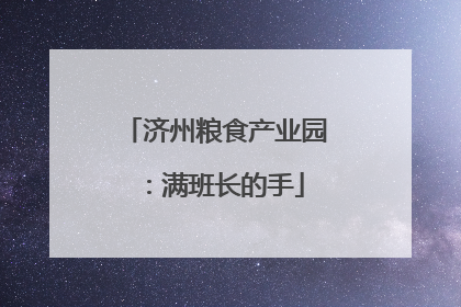 济州粮食产业园：满班长的手