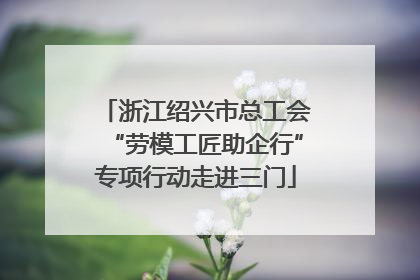浙江绍兴市总工会“劳模工匠助企行”专项行动走进三门
