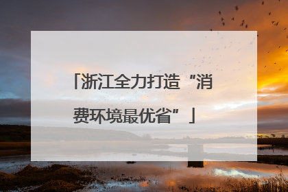 浙江全力打造“消费环境最优省”