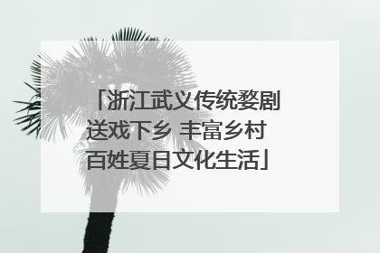 浙江武义传统婺剧送戏下乡 丰富乡村百姓夏日文化生活