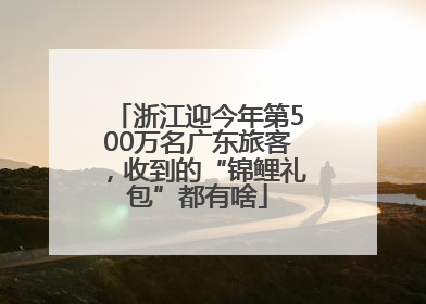 浙江迎今年第500万名广东旅客，收到的“锦鲤礼包”都有啥