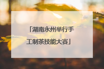 湖南永州举行手工制茶技能大赛
