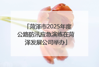 菏泽市2025年度公路防汛应急演练在菏泽发展公司举办