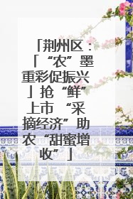 荆州区：「“农”墨重彩促振兴」抢“鲜”上市 “采摘经济”助农“甜蜜增收”