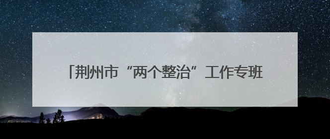 荆州市“两个整治”工作专班组织开展冷库专项整治行动