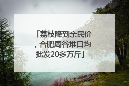 荔枝降到亲民价，合肥周谷堆日均批发20多万斤