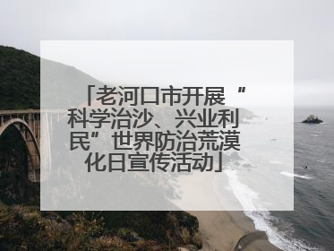 老河口市开展“科学治沙、兴业利民”世界防治荒漠化日宣传活动