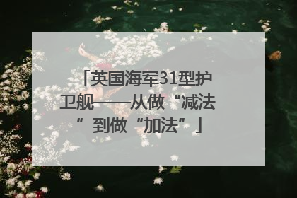 英国海军31型护卫舰——从做“减法”到做“加法”