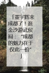 董宇辉来成都了！逛金沙游武侯祠：“成都的魅力在于仅此一份”