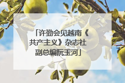 许勤会见越南《共产主义》杂志社副总编阮玉河